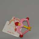 Teethers Heart Shape Silicone Baby Teether Toy Easy for Little Hands to Hold,Cupid Bow and Arrow Soft Teething Toy for Infants,Valentine's Gift for Girl or Boy (Pink)