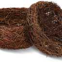 Therwen 2 Pcs Decorative Bird Nest Decor, Natural Twig Bird Nests for Spring Easter Table Centerpiece, Rustic Home Decor, Floral Arrangement, DIY Craft and Terrarium Display (7.9 Inch)