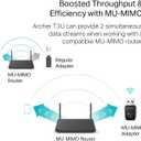 TP-Link AC1300 USB WiFi Adapter(Archer T3U)- 2.4G/5G Dual Band Wireless Network Adapter for PC Desktop, MU-MIMO WiFi Dongle, USB 3.0, Supports Windows 11, 10, 8.1, 8, 7, XP/Mac OS X 10.9-10.14
