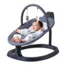 2-in-1 Baby Swing & Toddler Chair, Dual-Arm Support Rocking Seat up to 66 lbs, 3 Motion Modes, 8 Sounds, Touchscreen & Remote Control, Adjustable Recline, Dark Grey