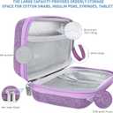 suzamed Insulin Cooler Travel Case,EVA Insulation Travel Medicine Kit with 2 Ice Packs for Diabetes Care,Insulin Pen and Other Diabetic Supplies (Purple)