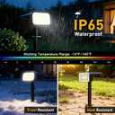 Solar Spot Lights Outdoor Waterproof IP65, [12 Pack/100 LED/4 Modes] 2-in-1 Solar Landscape Spotlights, Auto On/Off High Lumens Spot Lights for Outside Yard Garden Pathway(Cool White)
