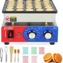 SICHI Mini Pancake Maker Machine with 550℉Heating and Timer Control, 25PCS Electric Commercial Dutch Pancake Baker with Nonstick,110V Dutch Pancake Cooker for Restaurant and Kitchen,Dessert Breakfast