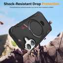 Compatible with iPhone 17 Case with Invisible Magnetic Kickstand [Compatible with MagSafe] [10-FT Military Drop Protection] Slim Hard Back Soft Edge Phone Cover 6.3 Inch, Black