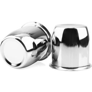 2Pcs 2.8inch Trailer Wheel Center Caps Push Through 2.8" Bore 2.91" Tall Hub Cap for Truck SUV RV Wheel Rim, Chrome Silver Wheel Cover
