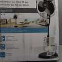 BLACK+DECKER 18-Inch Stand Fan with Pedestal Base, Height Adjustable Pedestal Fan with Remote and Touch Control Panel, Free Standing Fan with 90-Degree Oscillating and 3-Speed Settings, Black