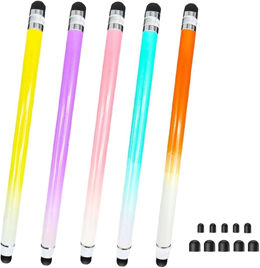 5 Pack Stylus Pens,for iPad, iPhone, Microsoft Surface, Android Smartphones and Tablets Stylus Pencil, Compatible with All touchscreens