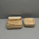 Bamboo Leaf Plates, 10x10 inches, 7 x 7 inches