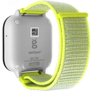 Hook Loop Gizmo Watch Nylon Strap with Quick Release Pins, 20mm Sport Watch Bands Compatible with Gizmo Watch 2/1 (Small-2 in Pack, Flash Light Yellow)