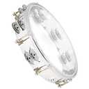 Adjustable Double Row Percussion Jingles, 10in Clear Design Hand Jingles for Adults Parties Performances Events