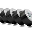 BOMEI PACK 5 Pack Black Duct Tape Roll Crafts, Residue Free Duct Sealing Tape Multi Pack, 8.3Mil x1.88Inch x 35Yds