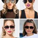 SORVINO Aviator Sunglasses for Women Classic Oversized Sun Glasses UV400 Protection (A-2pack-Black+Fade, 60)