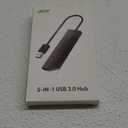 Acer USB Hub 4 Ports, Multiple USB 3.0 Hub, USBA Splitter for Laptop with Type C Power Port, Extender for A Port Laptop, PC, Desktop and More (2ft)