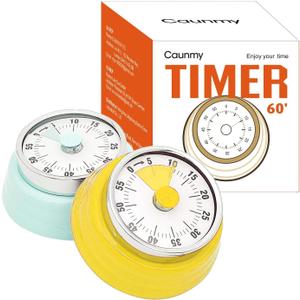Mechanical Timer, Visual Countdown Timer, 60 Minutes Electronic Timer for Cooking, Classroom, Game, Study, Office, Magnetic Alarm Clock with Alarm Sound 