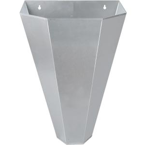 8-14 Pounds Large Chicken Restraining Cone, Galvanized Steel Killing Cone with Flat Back Design, for Chicken as Cornish Cross, Rhode Island Red and Turkeys, Easy to Clean (Silver, Large)
