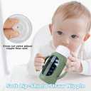 Straw Cup Conversion Kit with Silicone Sleeves for Dr. Brown's Narrow Glass Baby Bottle 4oz,Anti Breakage Baby Bottles Replacement Kit with Handle and Soft Straw Top,6m+,Set of 4