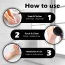 Dual-Sided Black Foot Scrubber - Pumice Stone for Feet & Boar Bristle Brush, Foot Callus Remover for Home, Salon, and Travel