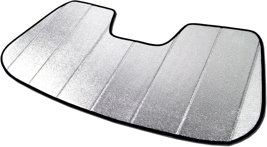 Custom Fit Car Sun Shade Windshield | Sun Visor | Car Window Shades | Fold Up Front Sunshade Visor | Compatible with BMW F30 320i 325i 328i 2012-2019 | CFS-020-S | Silver & Grey 1-pc Set