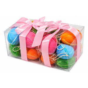 Easter Egg Ornaments in 6 Sparkle Colors - Glitter Foam Hanging Easter Eggs for Easter Tree Decorations, Basket Filler, Home Party, DIY Crafts