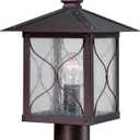Nuvo Lighting 60/5615 Vega Post One Light Lantern 100-watt Outdoor Porch and Patio Lighting with Clear Seeded Glass, Classic Bronze