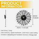 Halloween Spider Web Clock - 16" RGB Color Changing with Remote, Glow in The Dark, Spooky Decor for Party, Modern Gothic Halloween Decor, 11.81 X 11.81 Inches