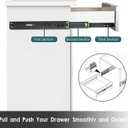 Full Extension Drawer Slides 14 16 18 20 Inch, Soft Close Drawer Slides, Dual Springs with Ball Bearing Cabinet Drawers Slides1 Pair, 14 inch