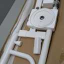 Stander Wonder Pole, Security-Pole and Curve Grab Bar, Tension Mounted Floor to Ceiling Transfer-Pole for Seniors, Elderly Adults, Bathroom Safety Assist and Stability Rail, White