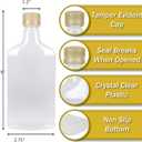 Pellah 48 pack 200 ml Flask Bottle with Caps Leak-Proof Tamper-Evident Compact Small for Liquid Beverage Sauce Alcohol Liquor (200 ml, Gold Caps)
