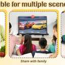 18" Screen Magnifier for Cell Phone, Mobile Phone 3D HD Magnifying Projector Screen Enlarger for Movies, Videos and Gaming, Foldable Phone Stand with Screen Amplifier,Gifts for Mom Dad