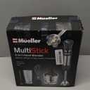 Mueller Multistick 5-in-1 Immersion Blender Handheld,12 Speed Hand Mixer-Turbo Boost,Heaviest Duty Copper Motor,Titanium reinforced Blades Hand Blender,Milk Frother Wand,Whisk,Beaker,Chopper,Grey (Gray)
