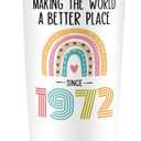 52nd Birthday Gifts for Women Her, 1974 52nd Birthday Decorations for Woman, 52 Year Old Gifts For Women, Mom, Wife, Sister, Friend, 20 oz Stainless Steel Vacuum Insulated Tumbler