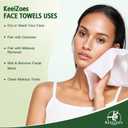 Disposable Face Towels 300 Count, Biodegradable Ultra Soft & Thick Facial Towels for Sensitive Skin, Lint-Free Makeup Remover Dry Wipes, Multi-Purpose Cleansing Towelettes for Face Wipes, Skincare