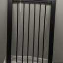 Fairy Baby 36" Tall Narrow Baby Gate 22.8"-25.5" Wide for Small Doorways | Narrow Pet Gate for Small Stairs, Auto-Close Pressure Mounted Metal Dog Gate, One-Hand Open Safety Child Gate No Drill, Black