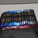 124 PCS Acrylic Paint Markers, Acrylic Markers Set, 120 Colors Paint Pens for Wood, Glass, Rock, Fabric, Ceramic and Metal, Portable Bag