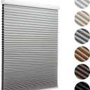 MYshade Cordless Blackout Cellular Shades for Windows, Honeycomb Window Shades with Thermal Insulation, Child & Pet Safe Room Darkening Shade, Easy Install,45" W x 48" H, Grey