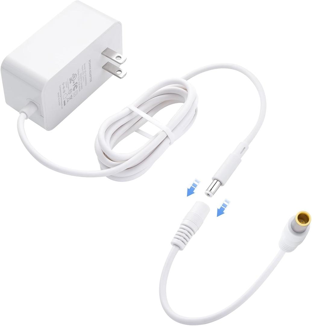 for Snoo Replacement Cord, 12V 4A Charger Adapter, Replacement Happiest Baby Bassinets Power Cord,Snoo Power Cable,White Plug (12V 4A)