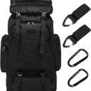 70L Hiking Backpack for Men, Waterproof Lightweight Camping Backpack, Military Rucksack with Molle, 3-Day Assault Pack for Travel, Climbing, Outdoor Sports(Black)