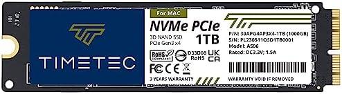 Timetec 1TB MAC SSD NVMe PCIe Gen3x4 3D NAND TLC Read Up to 1,900MB/s Compatible with Apple MacBook Air (2013-2015, 2017), MacBook Pro (2013-2015), iMac (2013-2019), Mac Pro (2013), Mac mini (2014)
