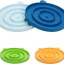 Silicone Slow Dog Bowl Feeder - Dog Slow Feeder Dry Wet Food for Healthy Eating - Easy to Clean (LightBlue and DarkBlue)