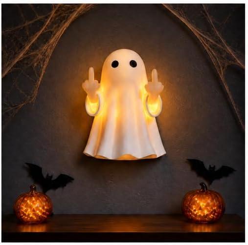 Halloween Ghost Flipping Finger Night Light up,Halloween Lamp