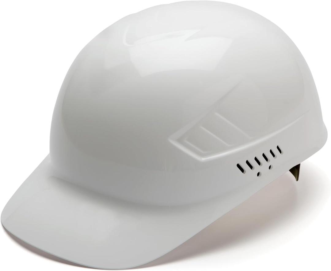 Pyramex Ridgeline 4 Point Glide Lock Suspension Bump Cap (White)