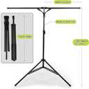 CozyNova Shopping Bag Rack: Adjustable Height & Base, Premium Metal Display Stand for Stores & Malls, Holds Up to 50lbs, Foldable & Space-Saving Design