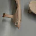 SKETOE Kitten Heels for Women Flip Flop Thong Sandals 2 Inch Nude (9.5)