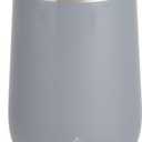 Manna Double Wall Insulated Stainless Steel Stemless Wine Cup Tumbler with Splash-Proof Sliding Lid - 12 Oz Purple