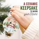 3 x ZAGKOO First Christmas Married Ornament 2025 - Mr and Mrs Gifts, Wedding Gifts for Couples, Wedding Gift for Newly Wed, Just Married, Bride, Bridal Gift Ideas - 1st Snowman Ornament Decoration