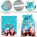 habgp 35 PCS Christmas Drawstring Gift Bags, Christmas Gift Bags with Tags & Ribbon Ties, Assorted Sizes for Xmas Holiday Present Wrapping & Festival Party Supplies Favor, Large Medium Small