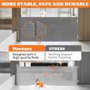 Upgrade 71" Retractable Baby Gates with Reinforced Strips, 41" Tall Retractable Gate Indoor for Baby and Pet, Outdoor Dog Gates for Stairs, Doorways, Hallways-Grey