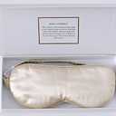 ZIMASILK Adjustable 100% 22 Momme Mulberry Silk Sleep Mask for Sleeping, Filled with Premium Mulberry Silk, Softest & Breathable Eye Sleeping Mask (Beige)