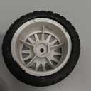 1/10 RC Rally Car Tires 12mm Hex Plastic Wheels Rims & On Road Tyres for 1/10 Scale RC Rally Racing Car Tamiya XV01 XV02 TA06 TT01 TT02 PTG2 144001 A959 HPI KYOSHO RC On-Road Car 4PCS (White)