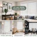TEDNOVA 2" Cordless Faux Wood Blinds, White, 28.5" W X 48" H, 28.5"W x 64"H